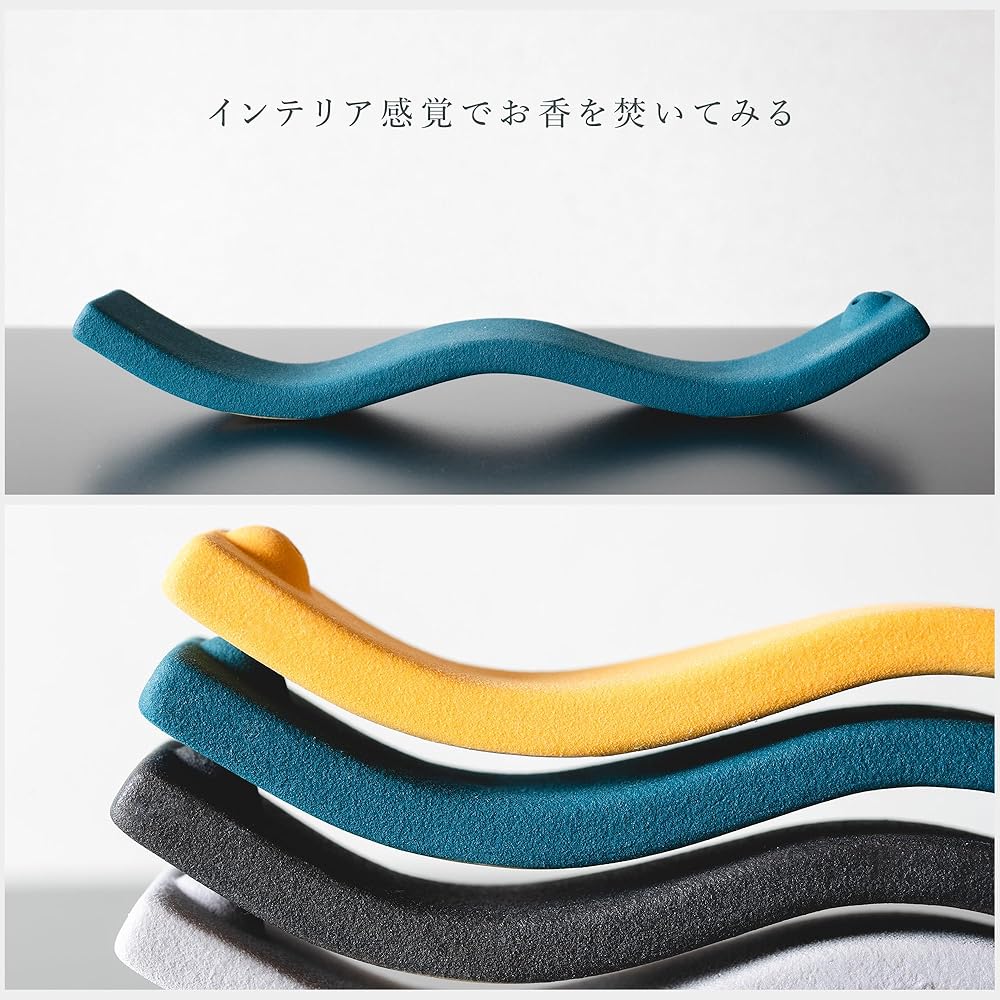 DANNY LIB 波型セラミックお香立て|グレーの使用イメージ