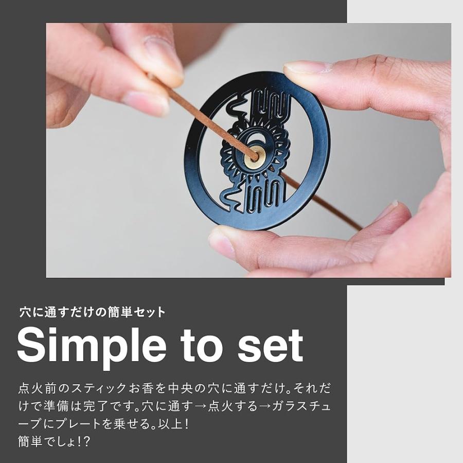 DANNY LIB 円筒形ガラス製お香立て|ゴールドの使用イメージ