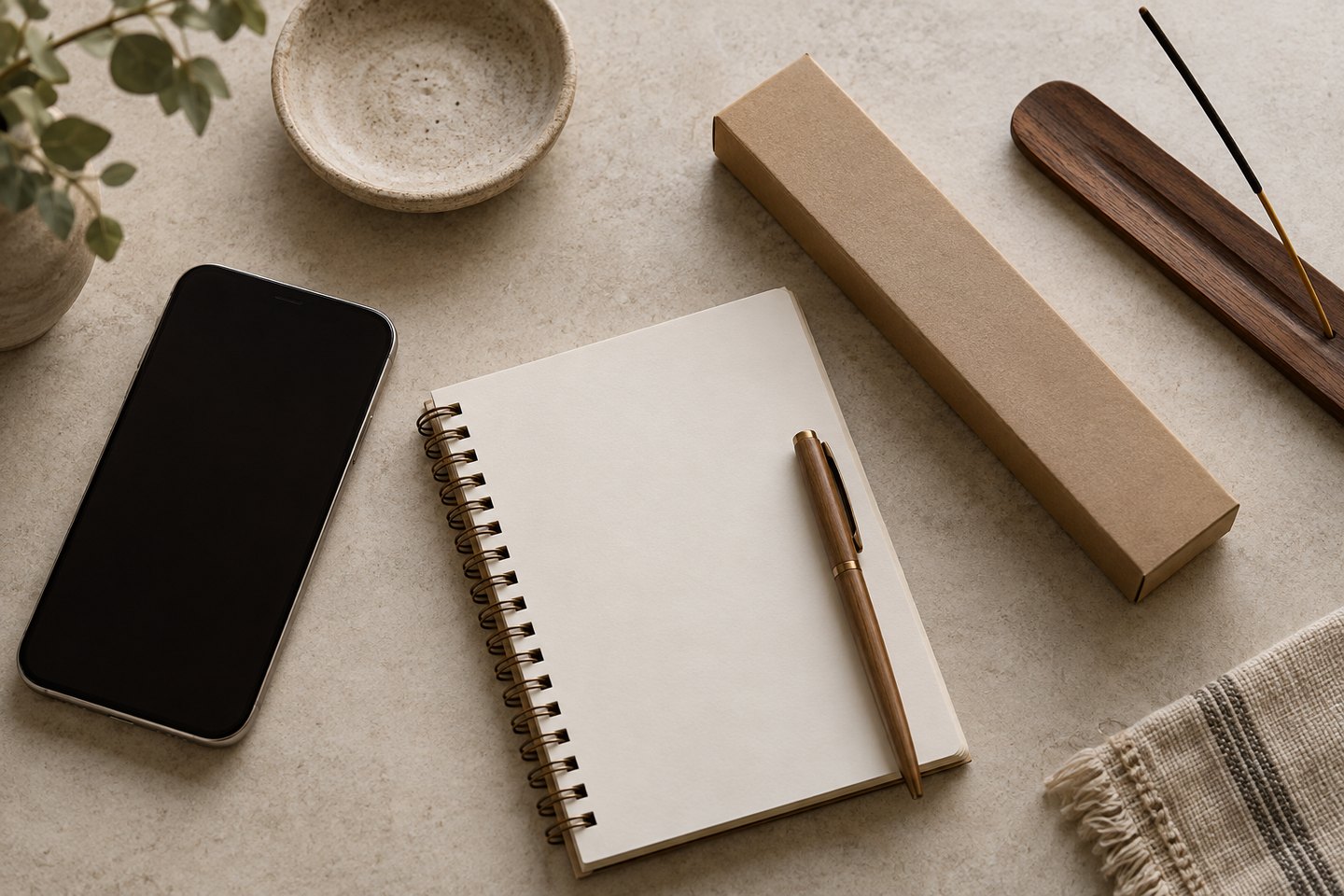 相談前に製品情報を整理するノートと電話のイメージ